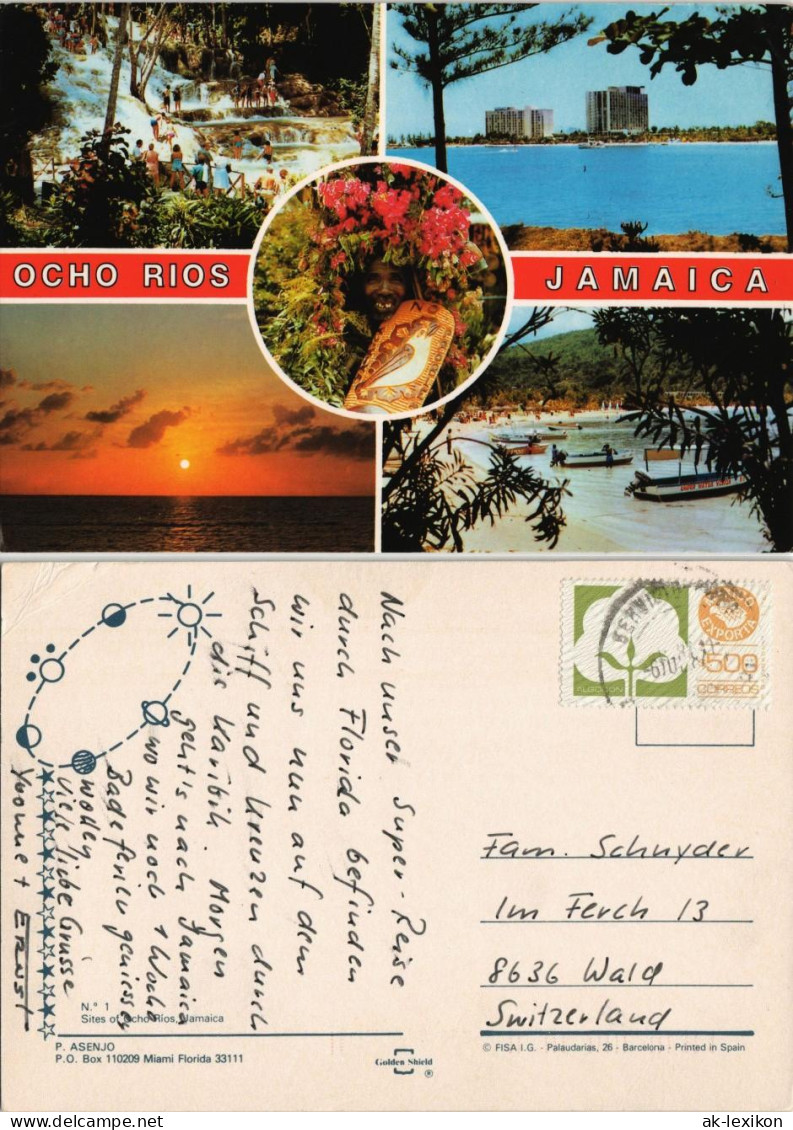 Postcard Ocho Rios Ortsansichten Mehrbild-AK Jamaika Karibik 1975 - Jamaïque