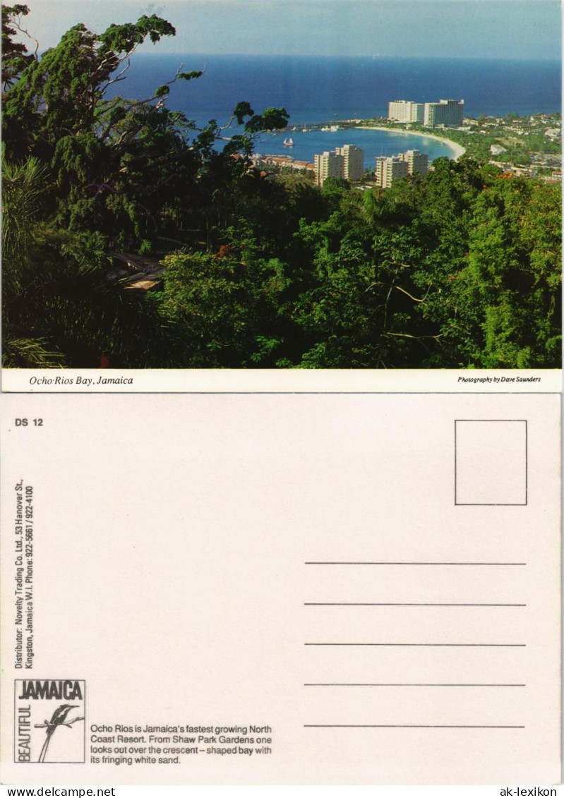 Ocho Rios Panorama Coast Resort From Shwa Park Gardens Jamaika 1975 - Jamaica