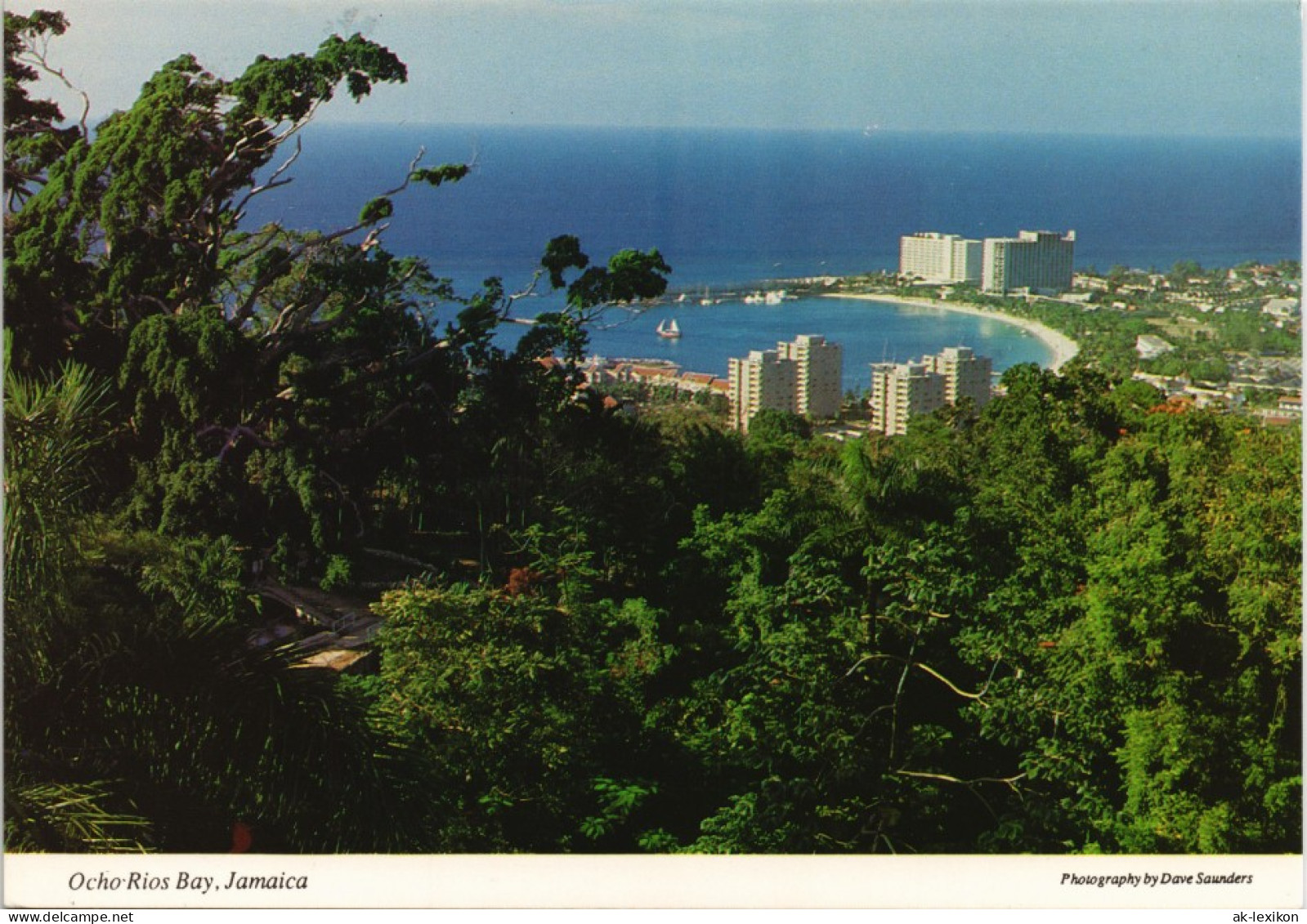 Ocho Rios Panorama Coast Resort From Shwa Park Gardens Jamaika 1975 - Jamaica