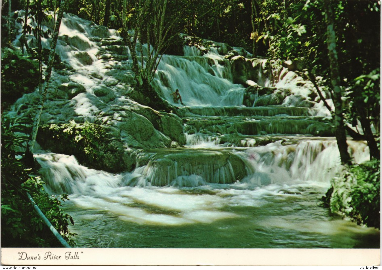 Jamaika (Allgemein) Jamaica Dunn's River Falls Waterfall Wasserfall Jamaika 1980 - Giamaica