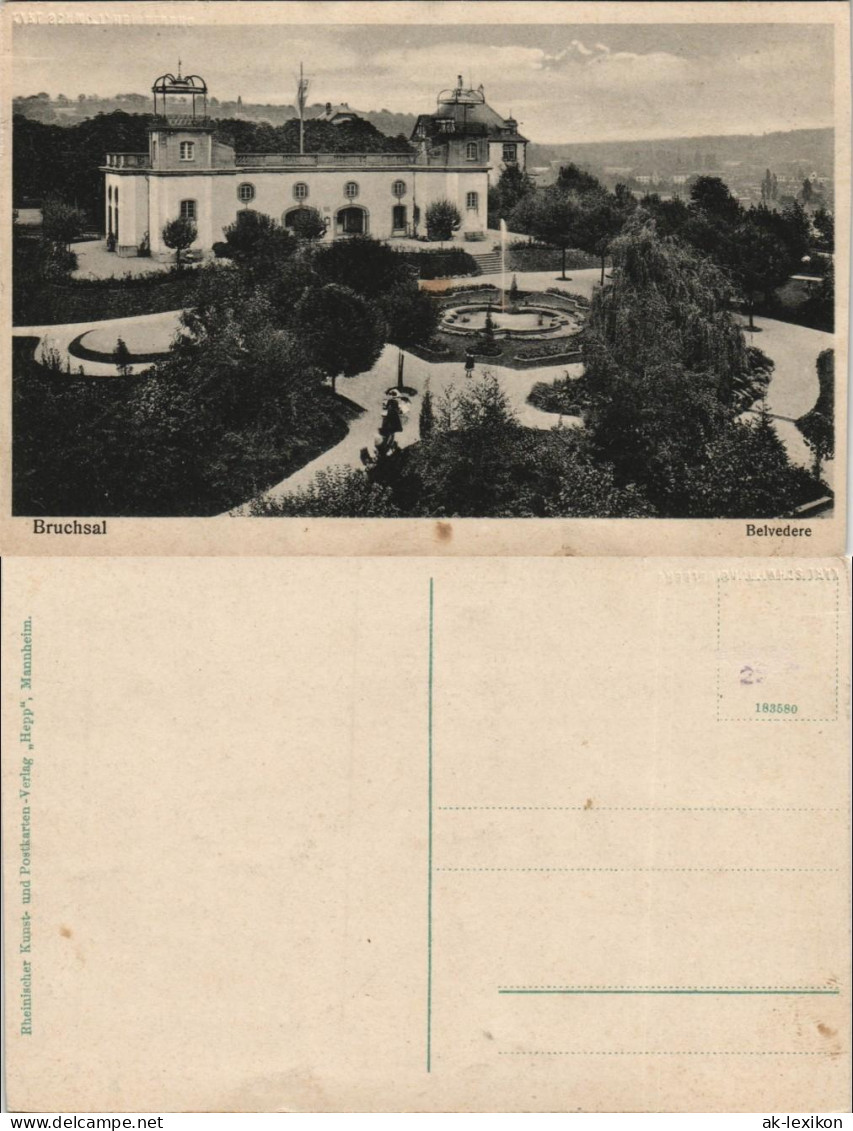 Ansichtskarte Bruchsal Belvedere 1911 - Bruchsal