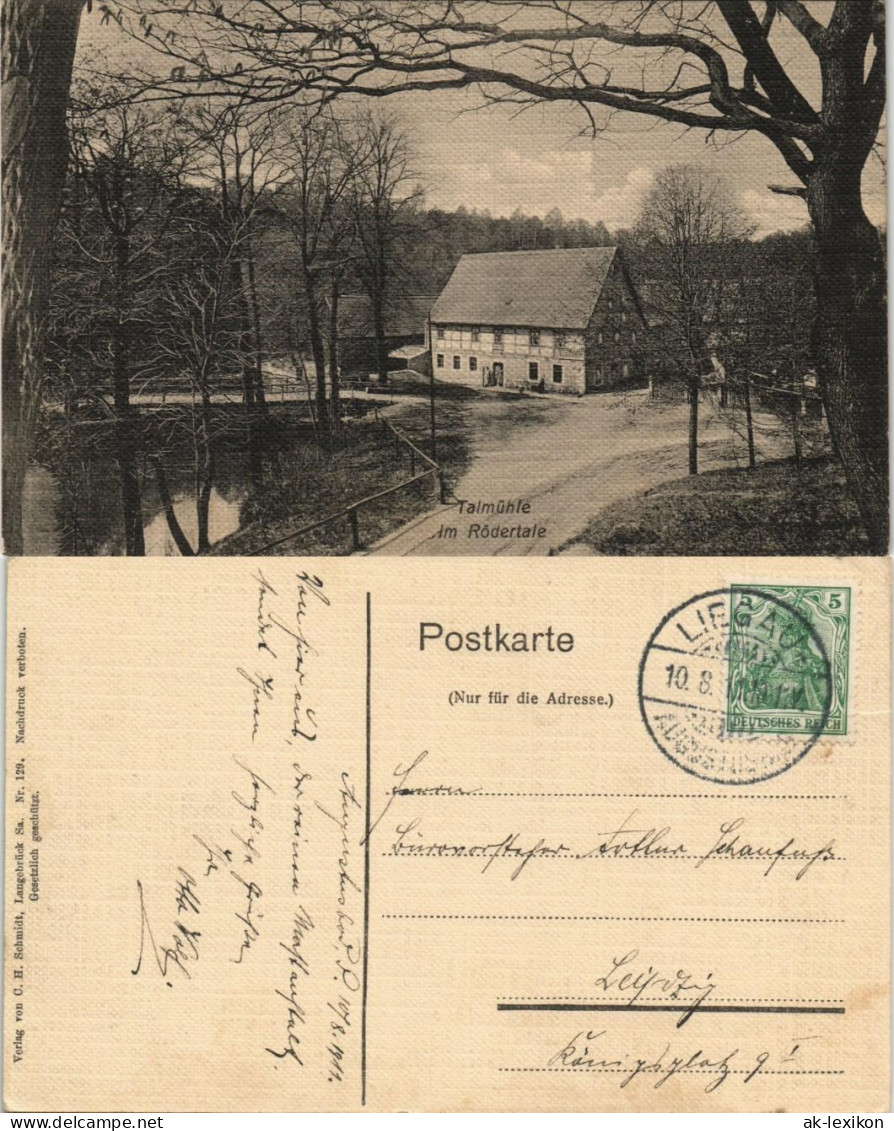 Ansichtskarte Liegau-Augustusbad-Radeberg Talmühle Im Rödertale 1911 - Radeberg