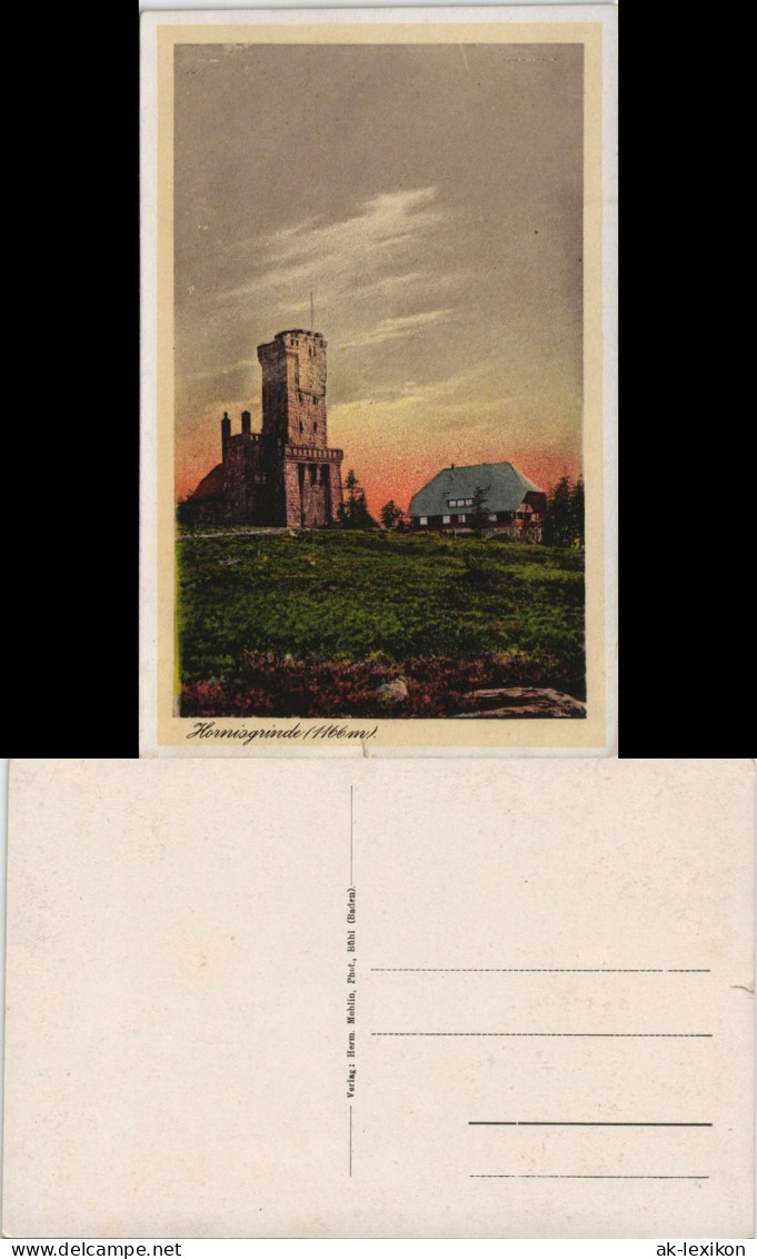 Seebach Aussichtsturm Hornisgrinde Schwarzwald Color Turm-Ansicht 1910 - Achern