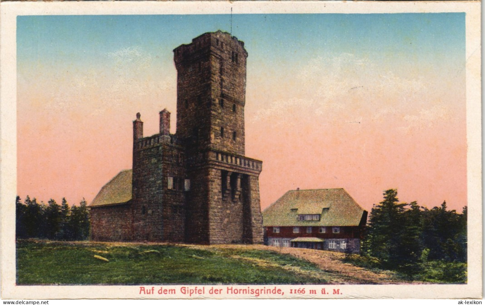 Ansichtskarte Seebach Hornisgrinde (Berg-Gibpel) Mit Turm-Gebäude 1910 - Achern