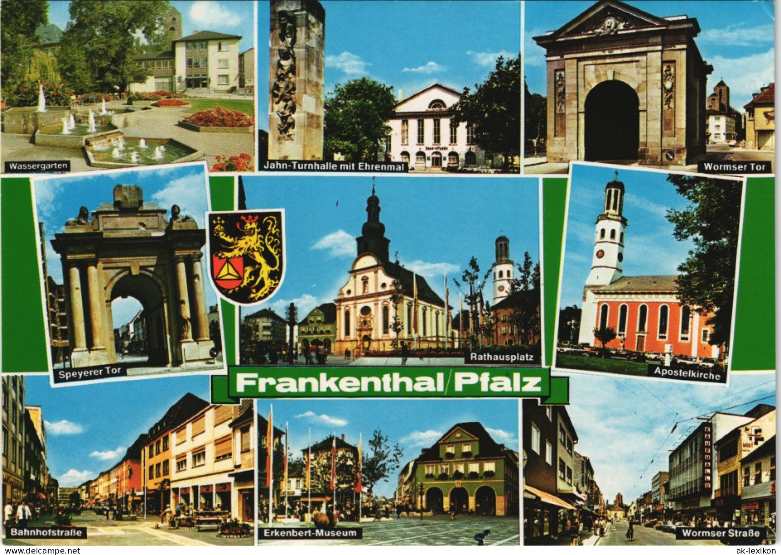 Frankenthal (Pfalz) Mehrbild-AK Jahn-Turnhalle Mit Ehrenmal   Speyerer Tor 1970 - Frankenthal