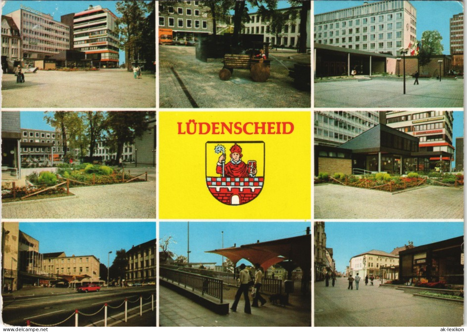 Ansichtskarte Lüdenscheid Mehrbildkarte Mit 8 Ortsansichten 1980 - Luedenscheid
