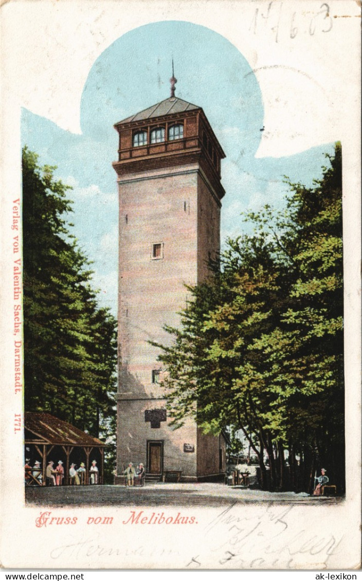 Bensheim Malchen/ Melibokus - Restauration - Ankunftsstempel F.-Bockenheim 1903 - Bensheim