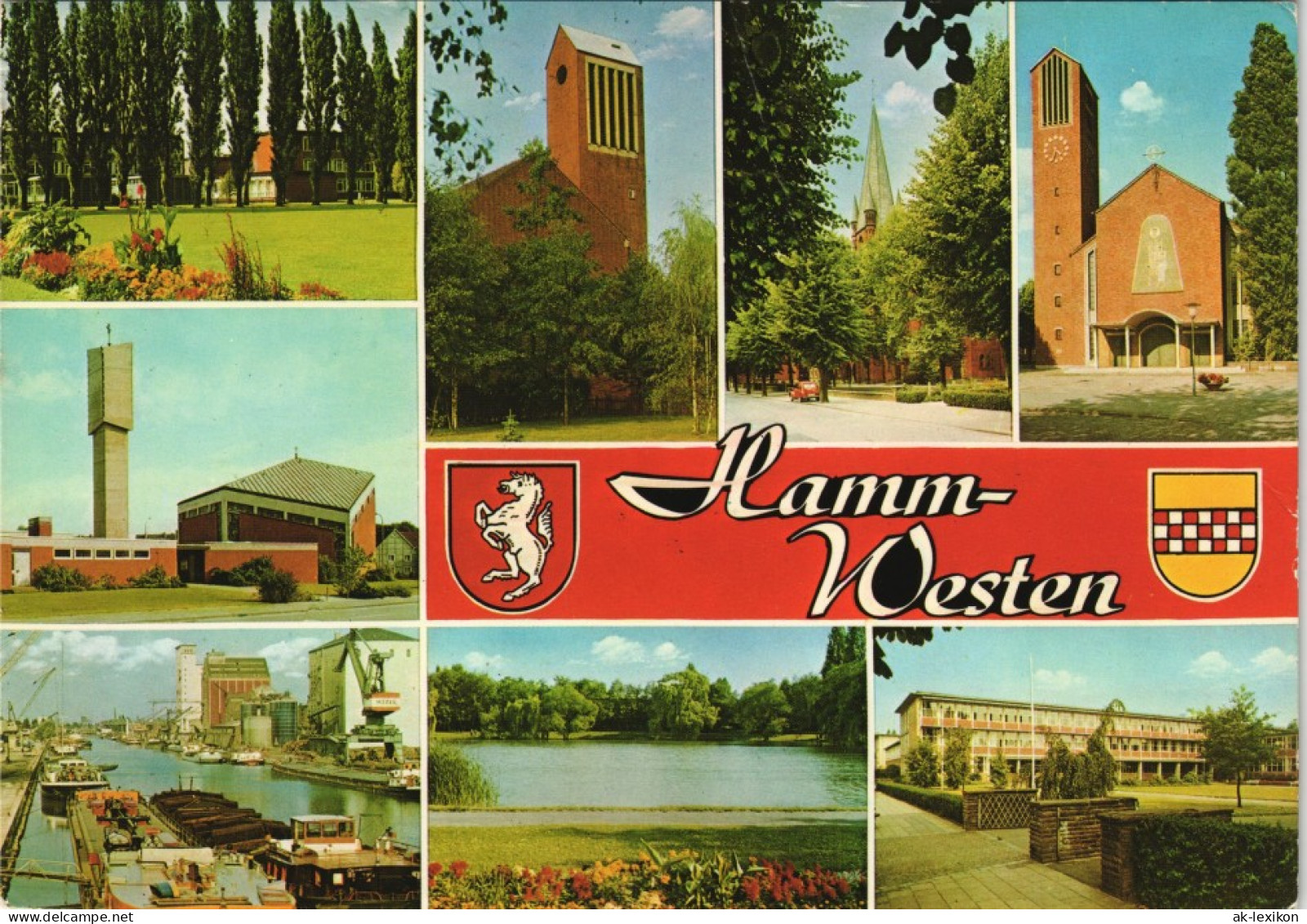 Ansichtskarte Hamm (Westfalen) Mehrbildkarte Mit 8 Ortsansichten 1978/1975 - Hamm