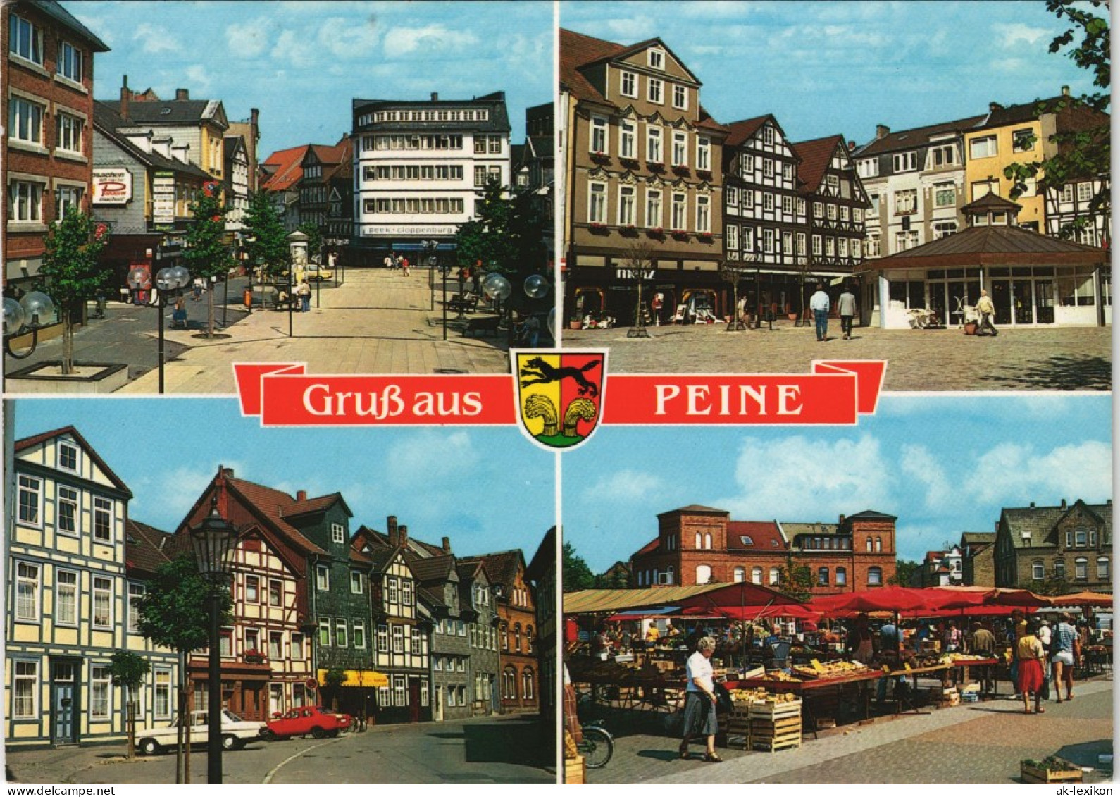 Ansichtskarte Peine Gruss-Aus-Mehrbildkarte Mit 4 Ortsansichten 1975 - Peine