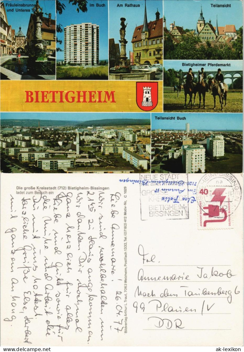 Bietigheim-Bietigheim-Bissingen Mehrbildkarte Mit  Pferdemarkt 1977 - Bietigheim-Bissingen