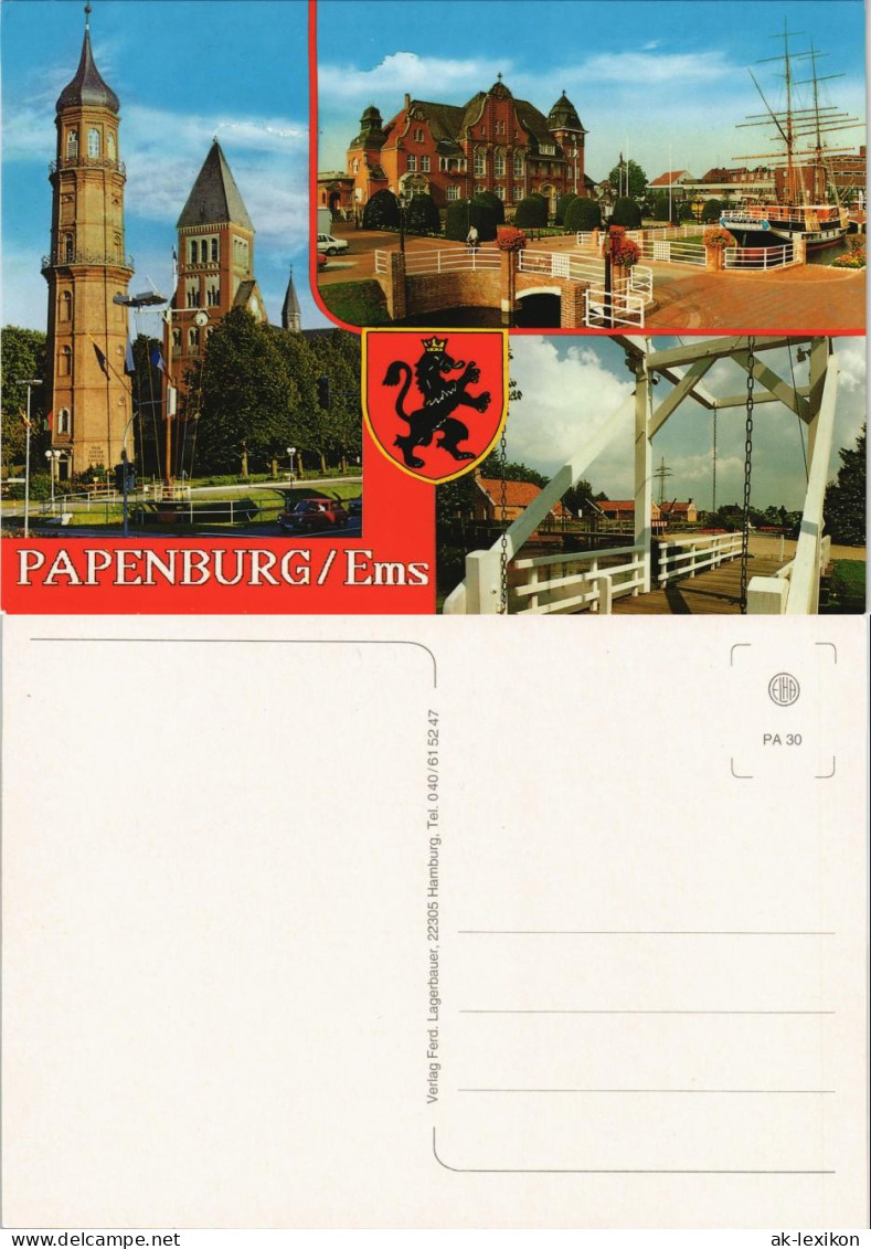 Ansichtskarte Papenburg (Ems) Mehrbildkarte Mit 3 Ortsansichten 1980 - Papenburg