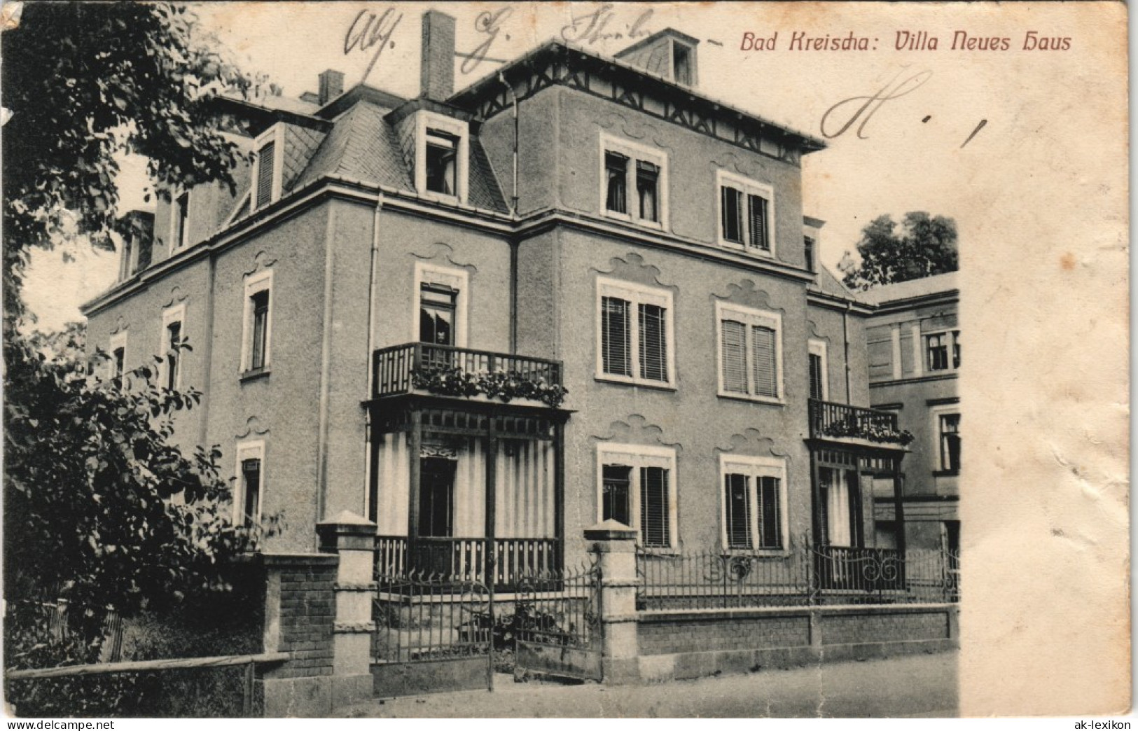 Ansichtskarte Kreischa Villa Neues Haus 1912 - Kreischa