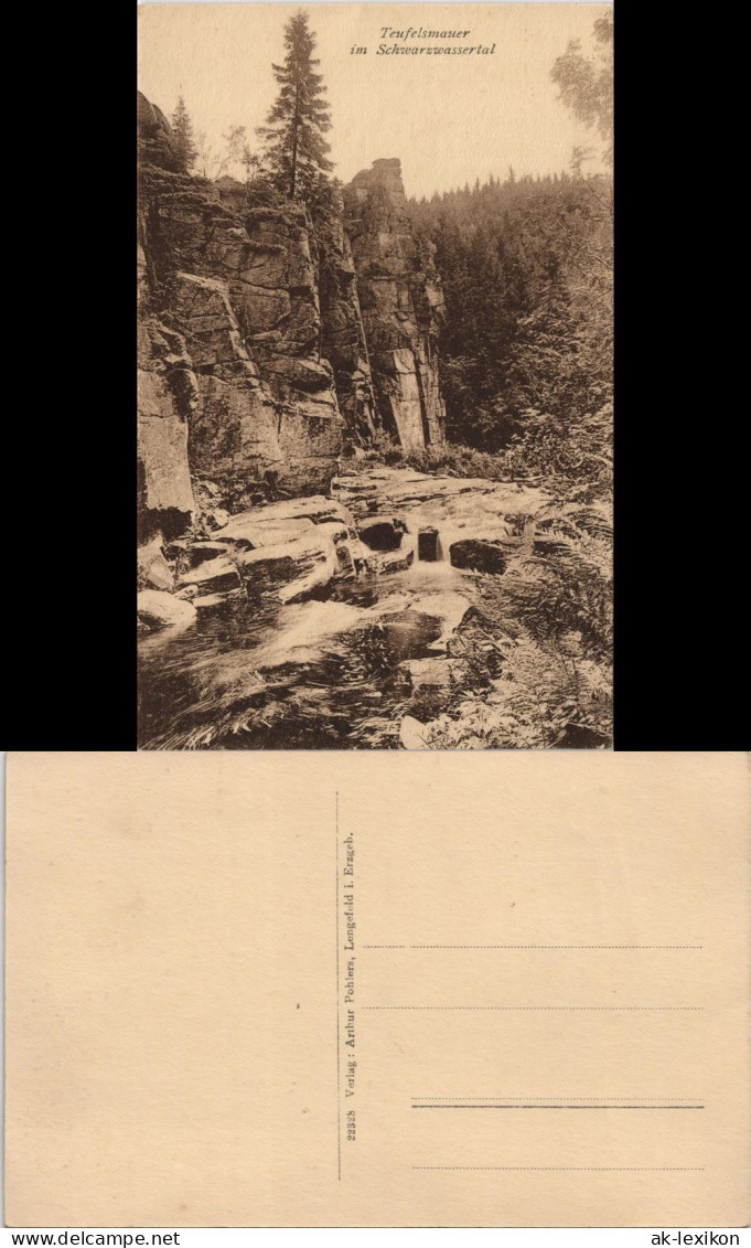 Pobershau-Marienberg Im Erzgebirge Teufelsmauer Im Schwarswassertal 1914 - Marienberg