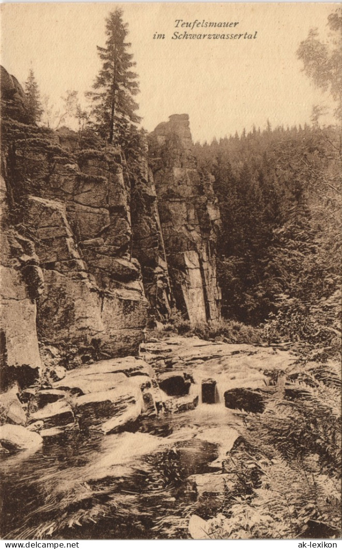 Pobershau-Marienberg Im Erzgebirge Teufelsmauer Im Schwarswassertal 1914 - Marienberg