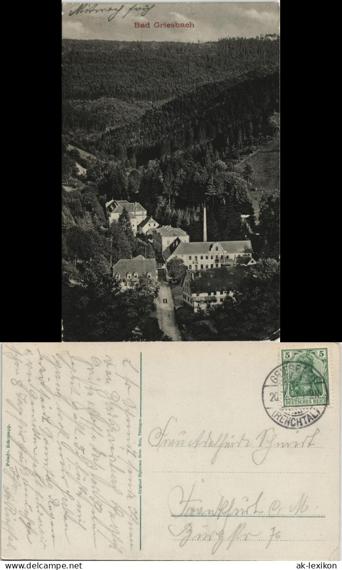 Ansichtskarte Bad Peterstal-Griesbach Blick Auf Die Fabrik 1910 - Bad Peterstal-Griesbach