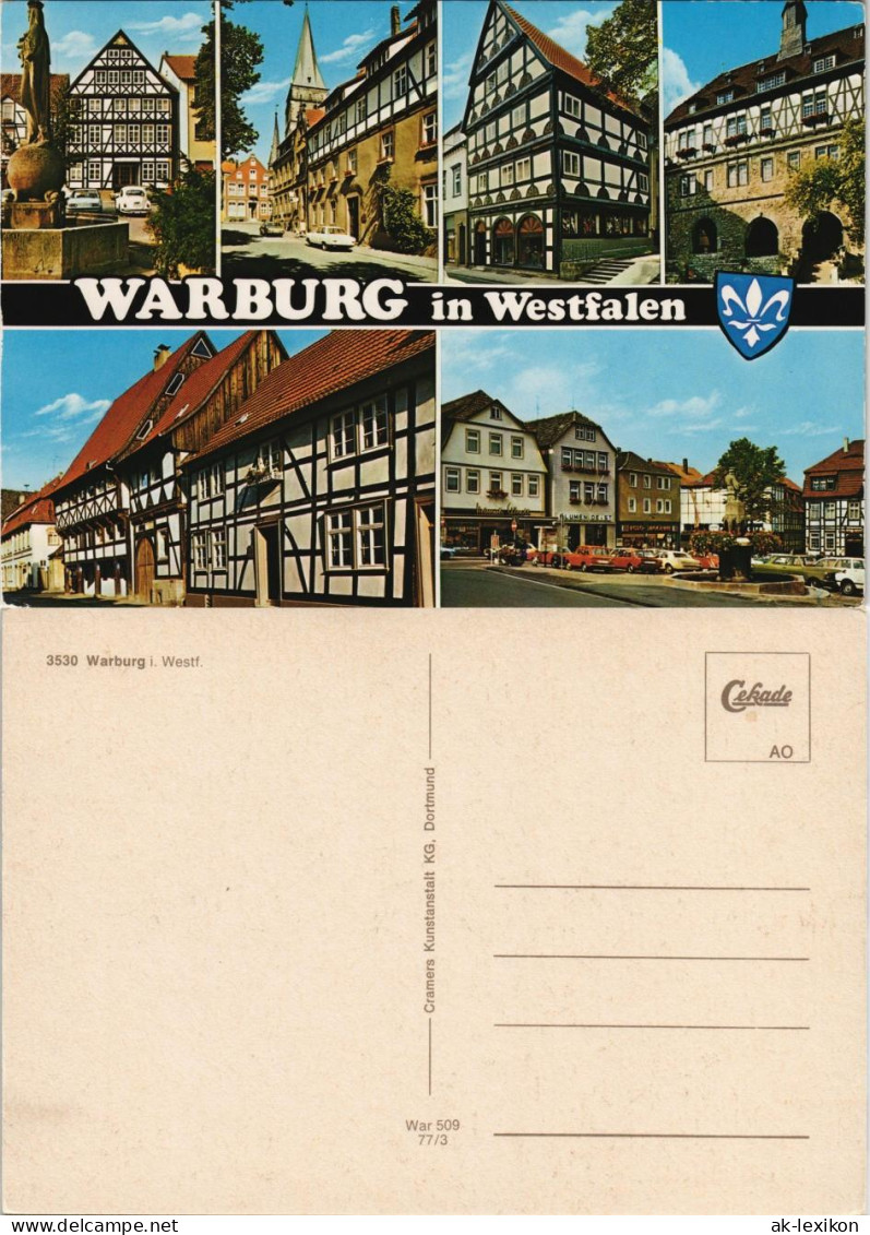 Ansichtskarte Warburg Mehrbildkarte Mit Straßen & Häusern 1977 - Warburg
