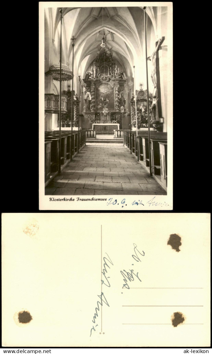 Ansichtskarte Chiemsee Klosterkirche Frauenchiemsee 1960 - Chiemgauer Alpen