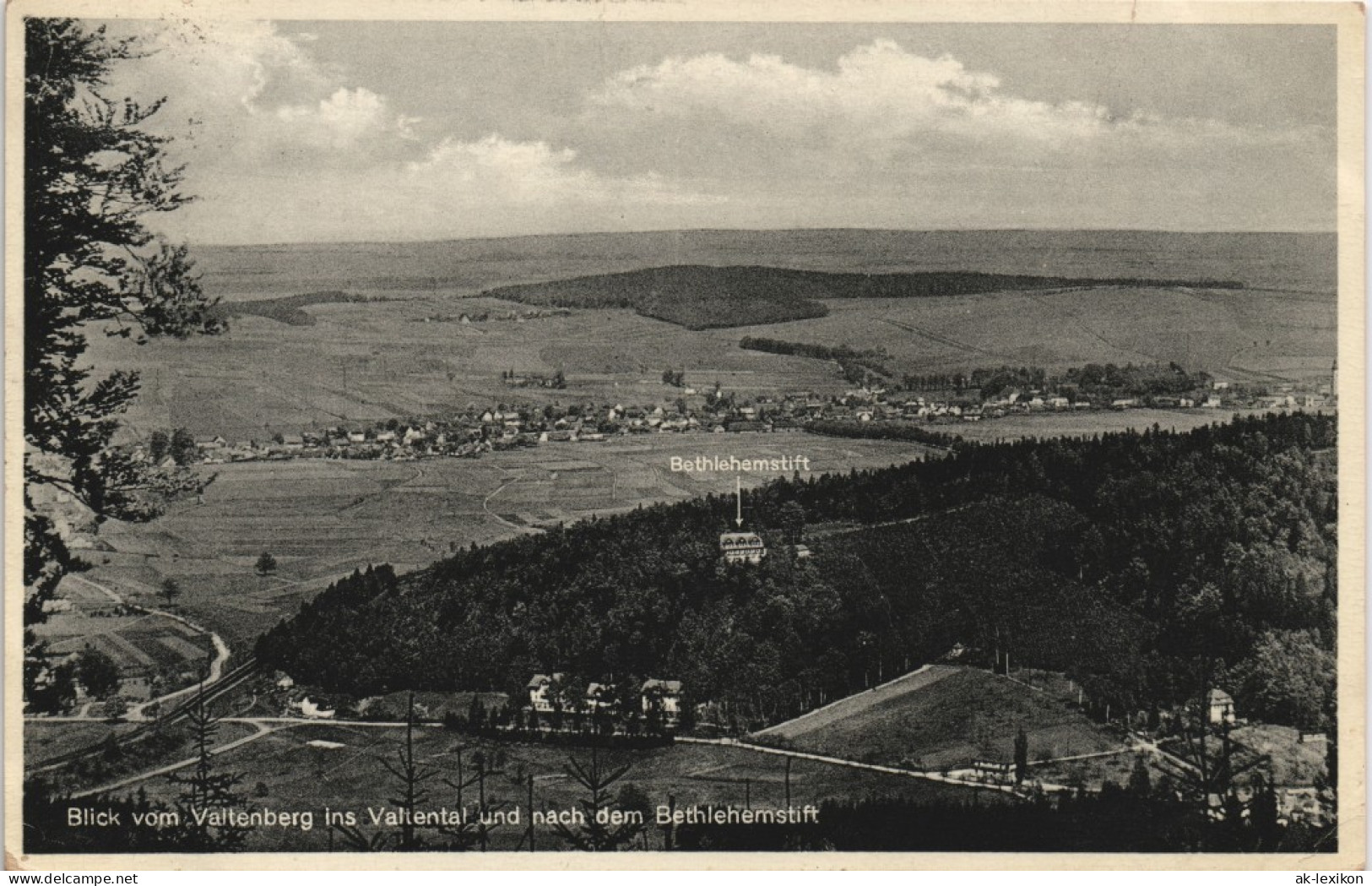 Neukirch (Lausitz) Oberneukirch |  Blick Vom Valtenberg Auf Bethlehemstift 1938 - Neukirch (Lausitz)