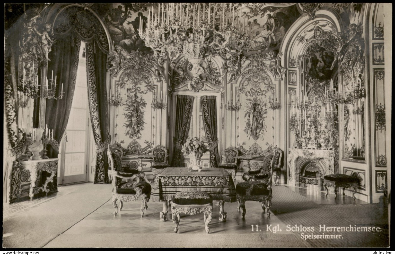 Chiemsee Speisezimmer Herrenchiemsee Herreninsel Mit Schloss 1920 - Chiemgauer Alpen
