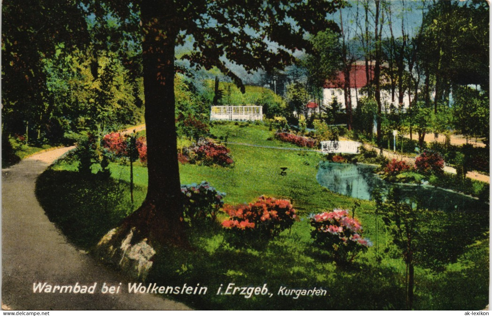 Ansichtskarte Wolkenstein Partie Im Kurgarten 1925 - Wolkenstein