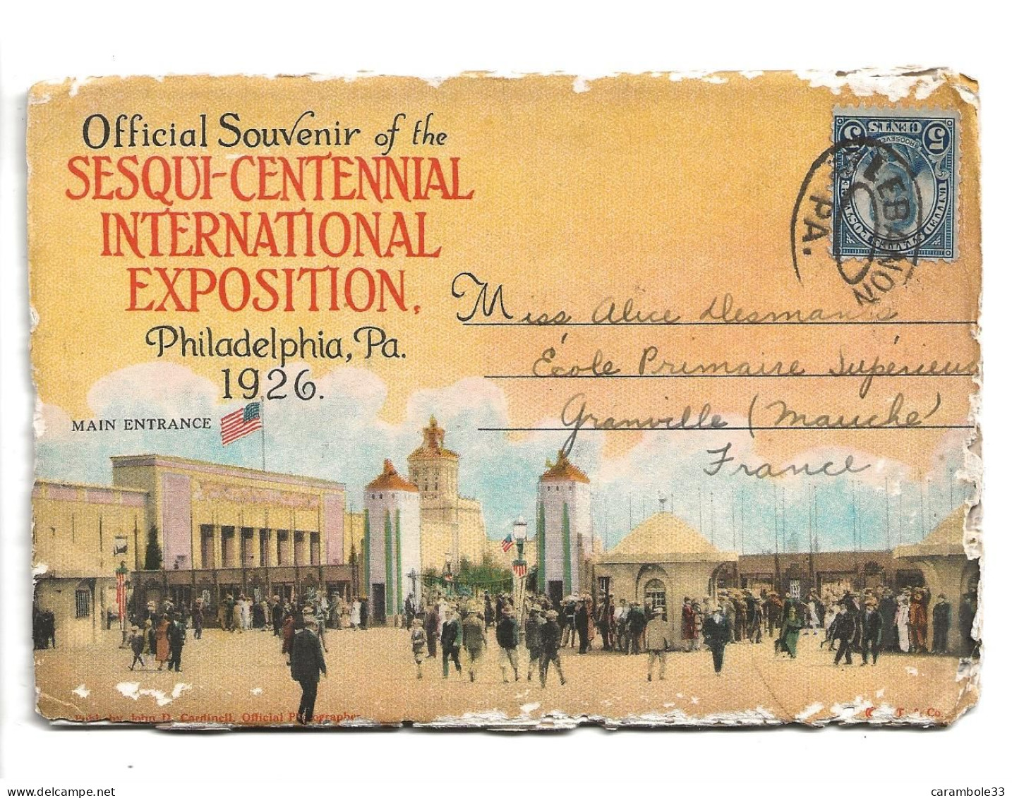 CARTE  Official Souvenir Of The SESQUI-CENTENNIAL INTERNATIONAL  Philadelphia 1926   (767) - Philadelphia