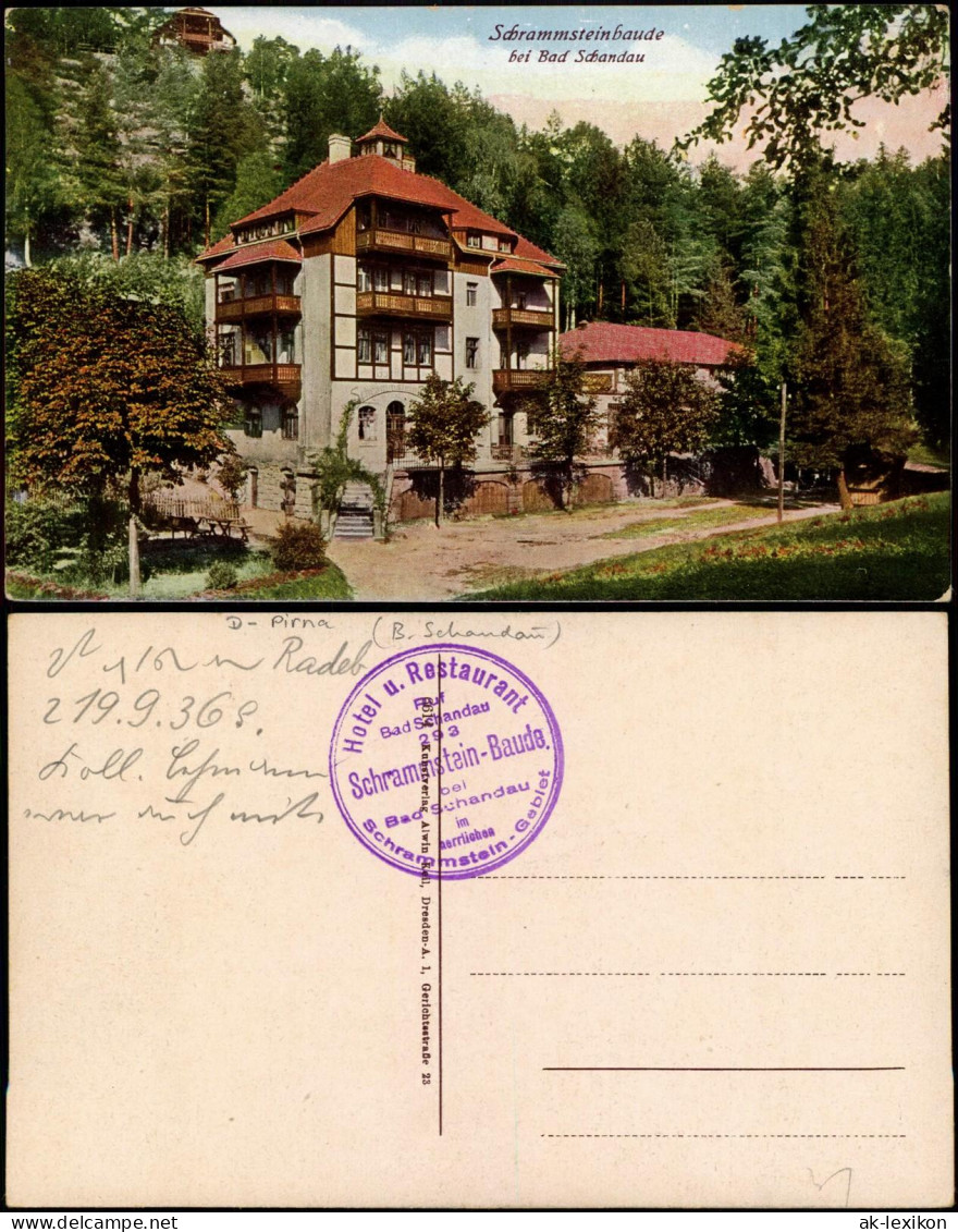 Ansichtskarte Kirnitzschtal Schrammsteinebaude 1913 - Kirnitzschtal