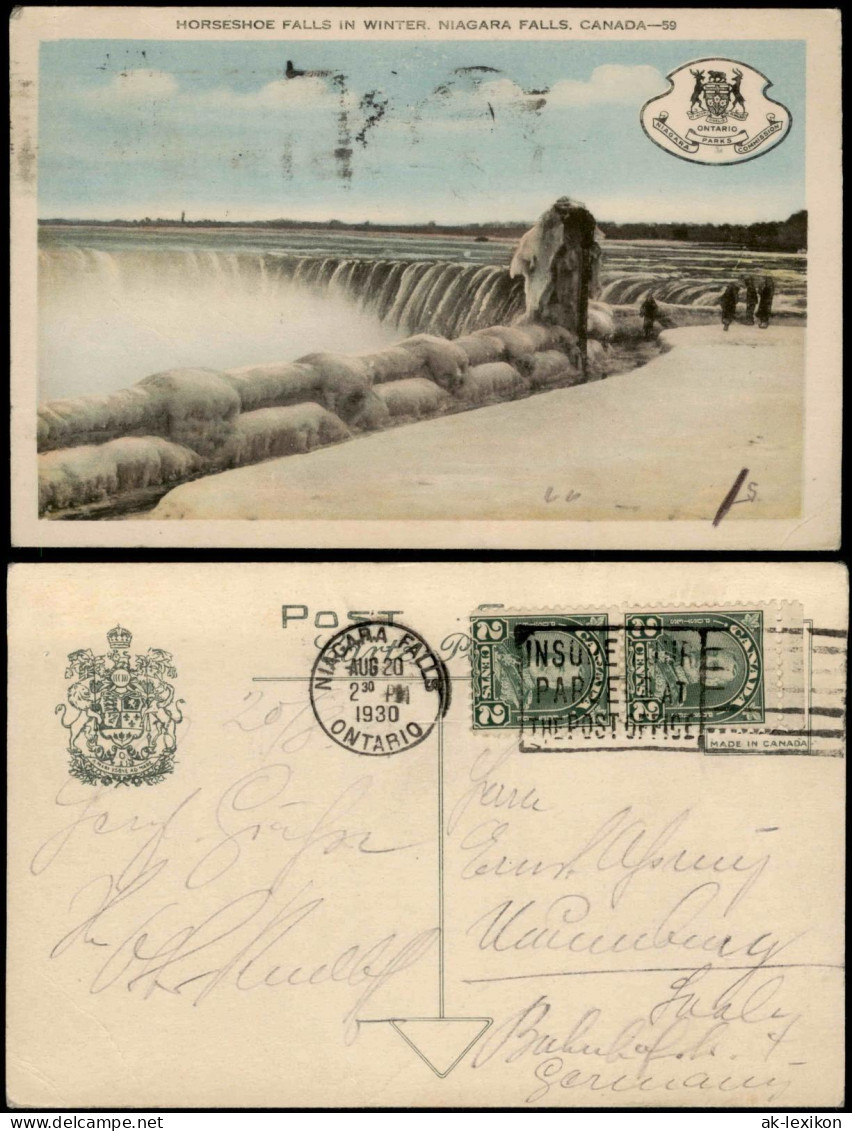 Niagara Falls (Ontario) HORSESHOE FALLS NIAGARA FALLS, CANADA 1930 - Chutes Du Niagara