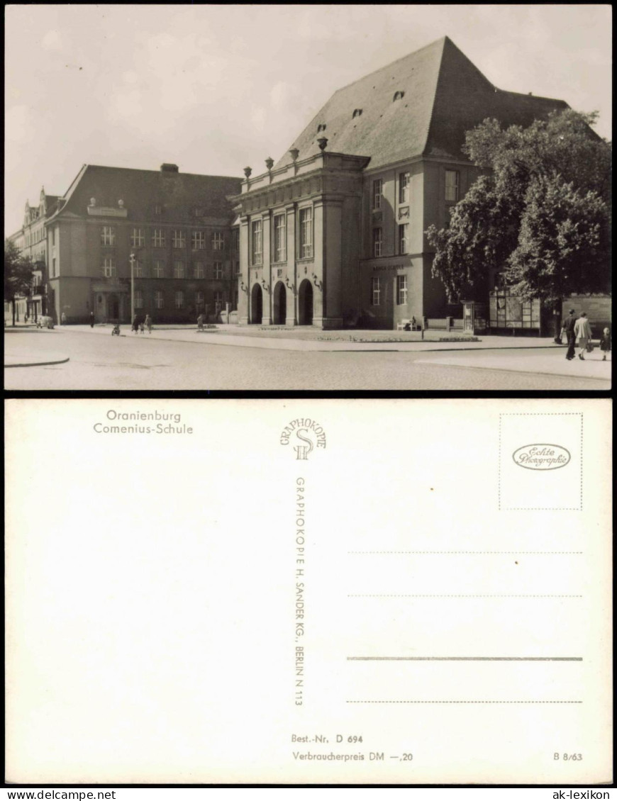 Ansichtskarte Oranienburg Comenius-Schule 1963 - Oranienburg