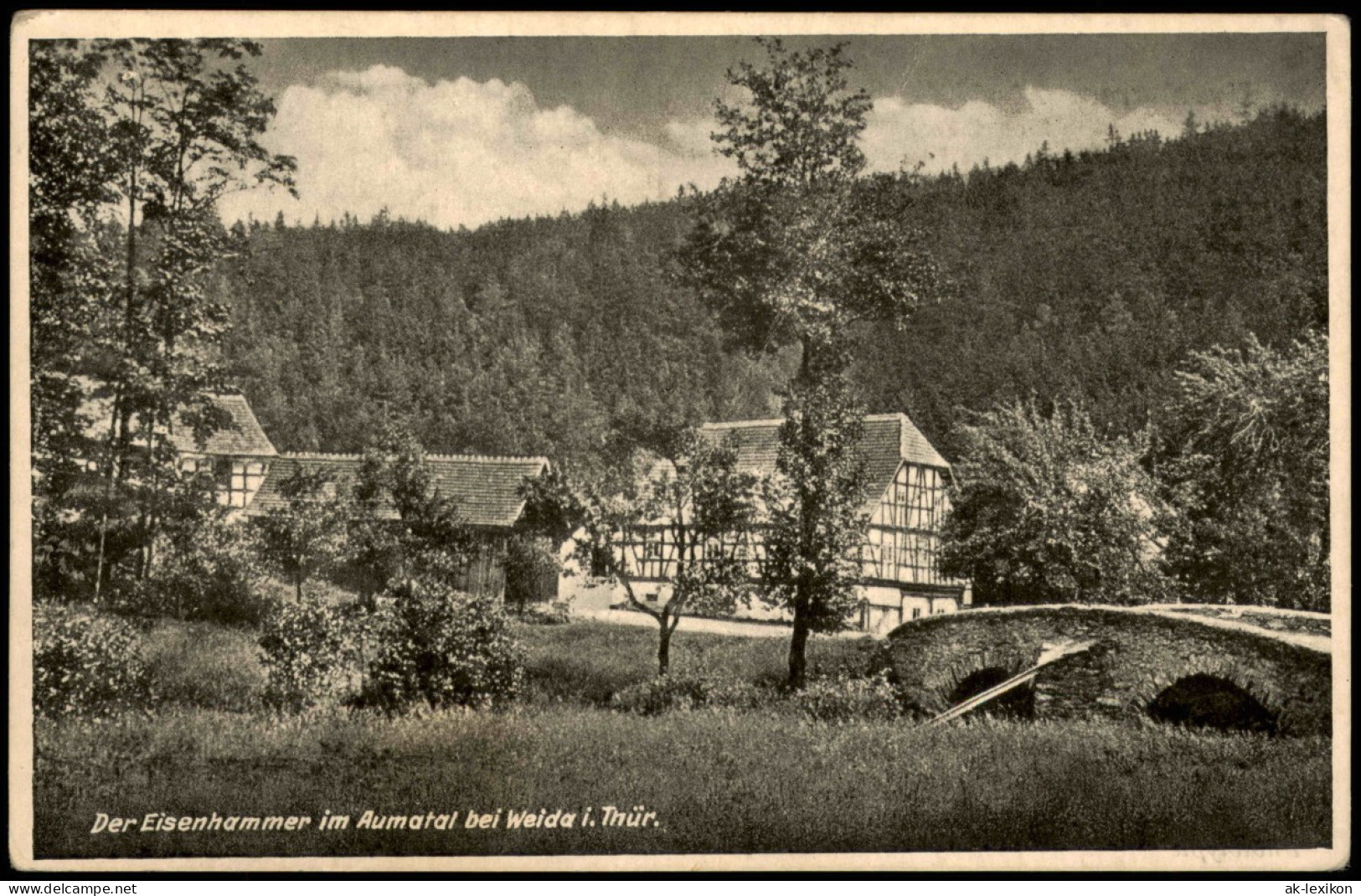 Ansichtskarte Weida (Thüringen) Lokal Der Eisenhammer Im Aumatal 1930 - Weida
