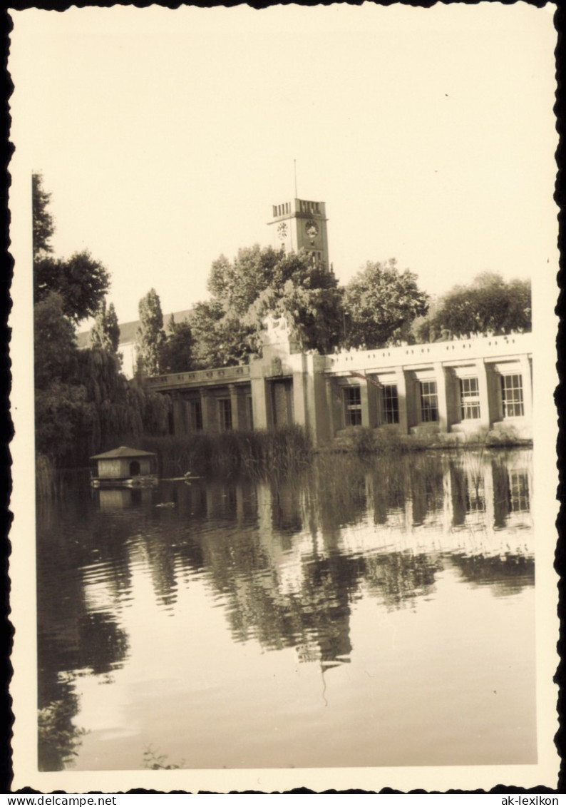 Schöneberg-Berlin Ententeich Und Carl-Zuckmayer-Brücke Rathaus 1955 Privatfoto - Schöneberg