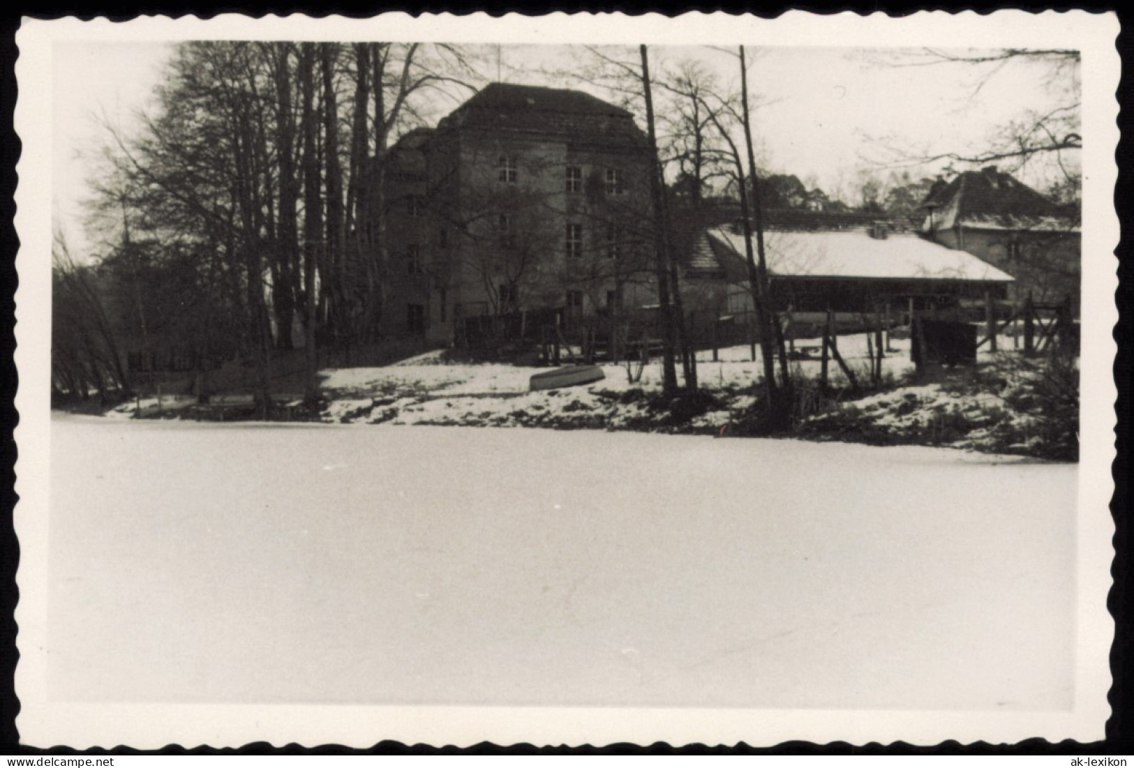 Foto Grunewald-Berlin Jagdschloss Im Winter 1950 Privatfoto Foto - Grunewald