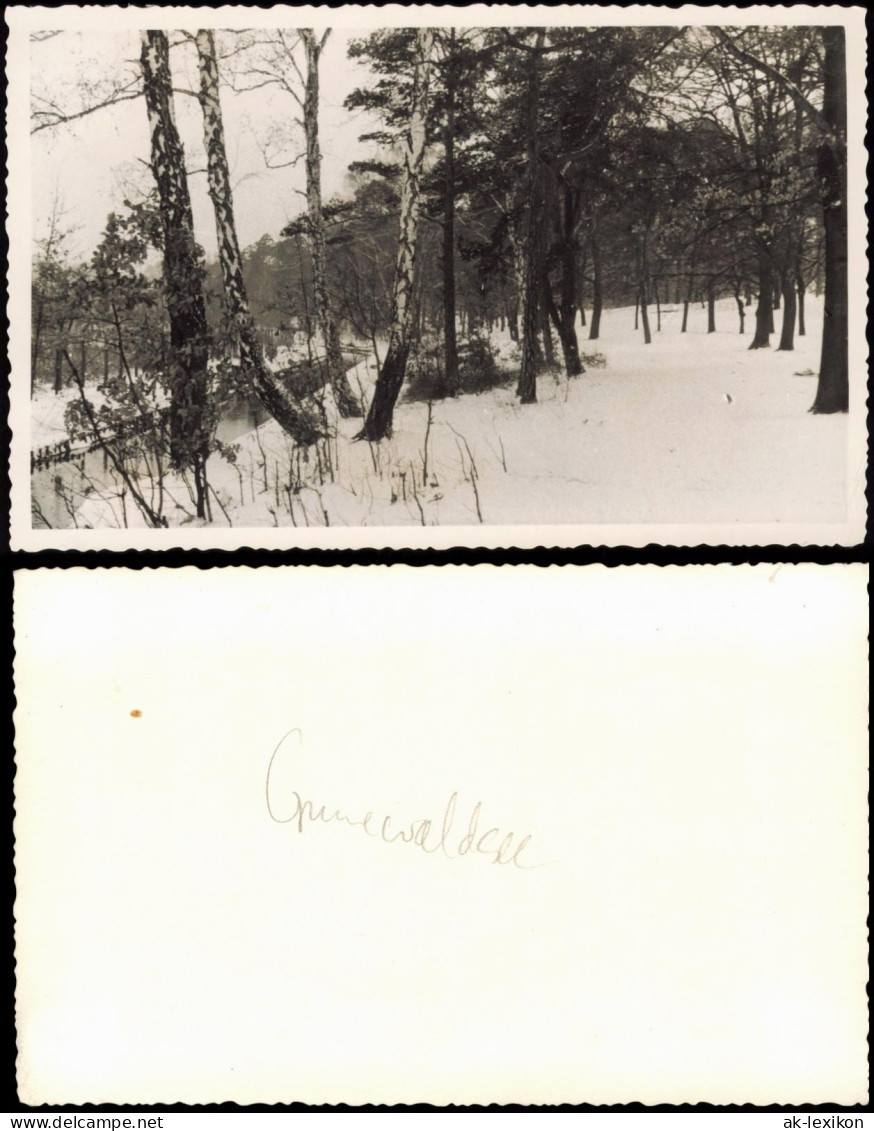 Grunewald-Berlin Grunewaldsee, Graben Im Winter 1950 Privatfoto Foto - Grunewald