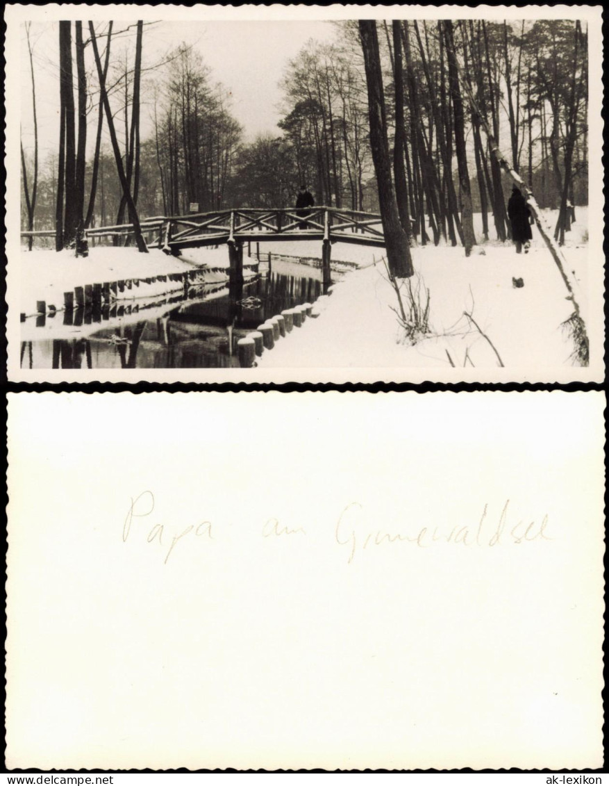 Grunewald-Berlin Am Grunewaldsee, Holzbrücke Im Winter 1950 Privatfoto Foto - Grunewald