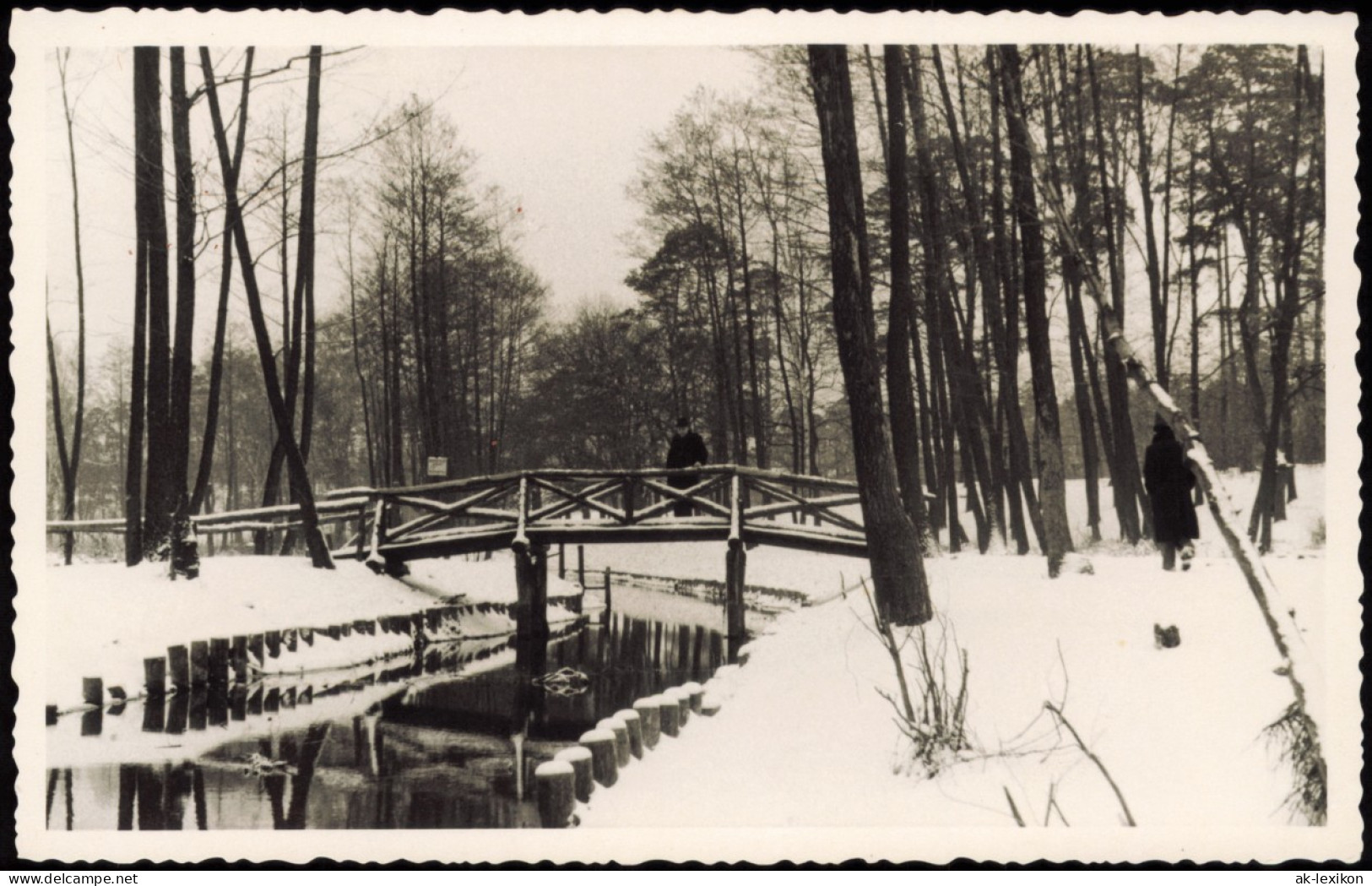 Grunewald-Berlin Am Grunewaldsee, Holzbrücke Im Winter 1950 Privatfoto Foto - Grunewald