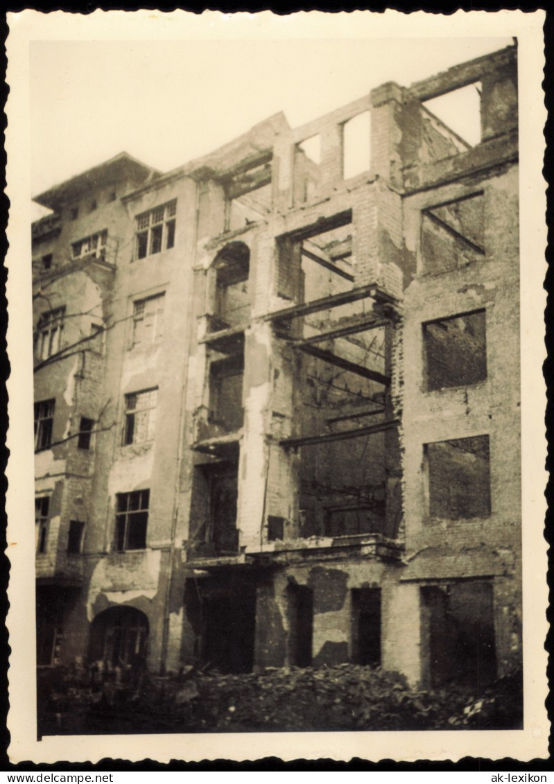 Foto Wilmersdorf-Berlin Zerstörte Häuseransicht 1945 Foto - Wilmersdorf