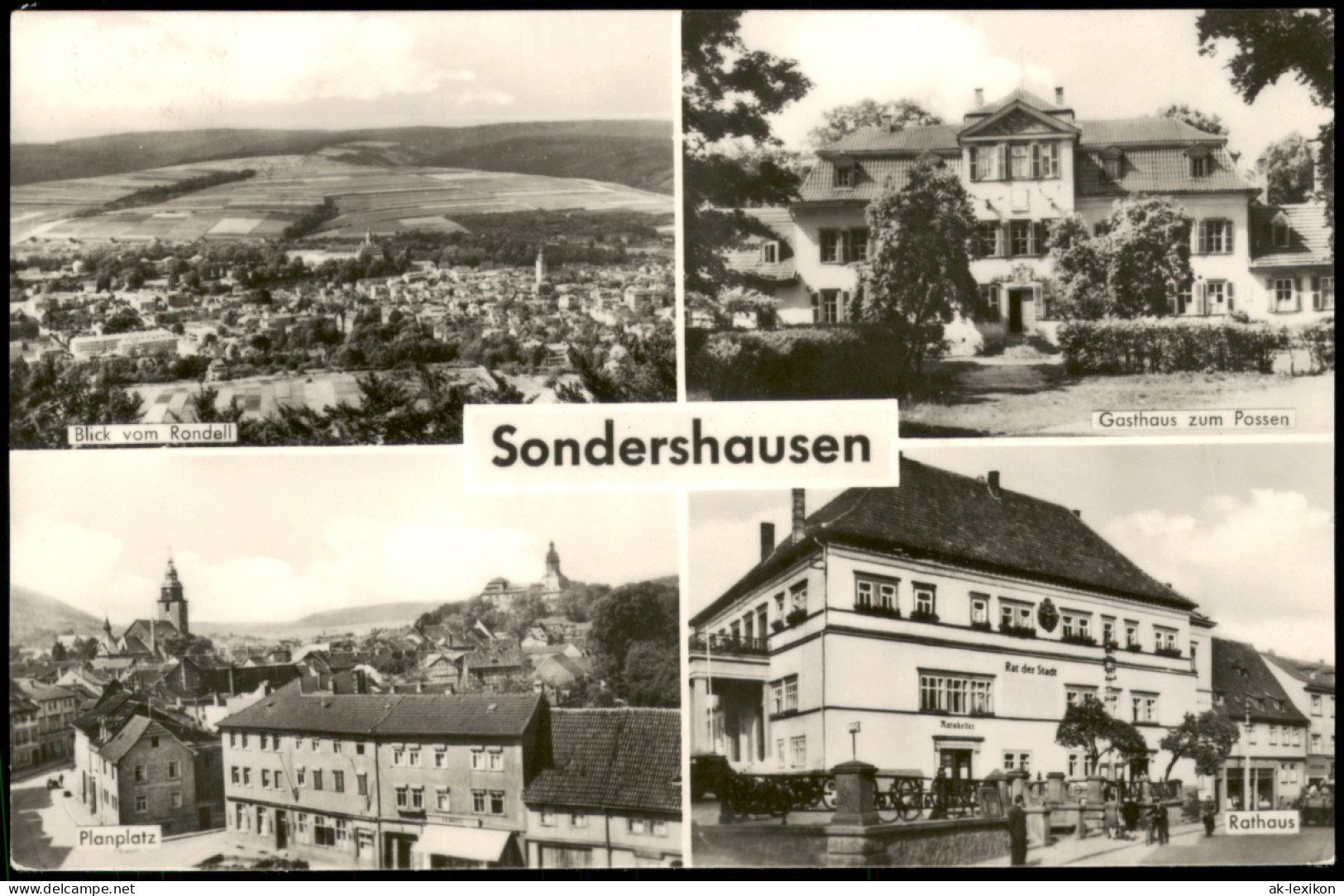 Sondershausen Mehrbildkarte DDR U.a. Mit Gasthaus Planplatz, Rathaus 1962 - Sondershausen