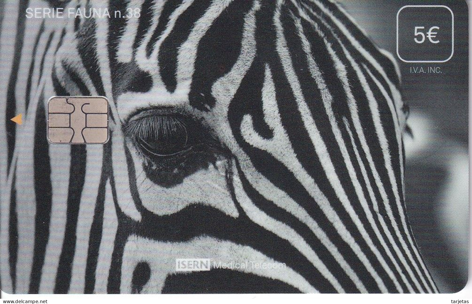 ISN-384 TARJETA DE ESPAÑA DE ISERN DE LA SERIE FAUNA Nº38 (CEBRA-ZEBRA) - Other & Unclassified