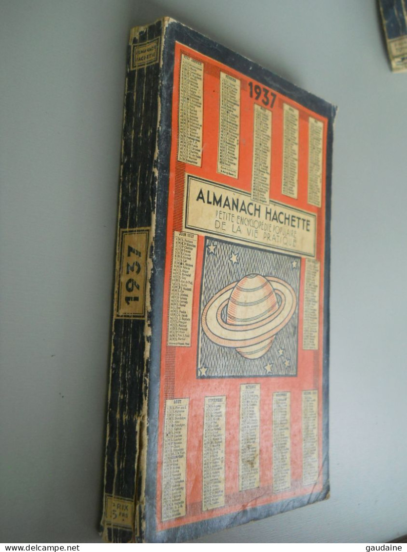 ALMANACH HACHETTE - 1937 - Petite Encyclopédie Populaire De La Vie Pratique - Encyclopedieën