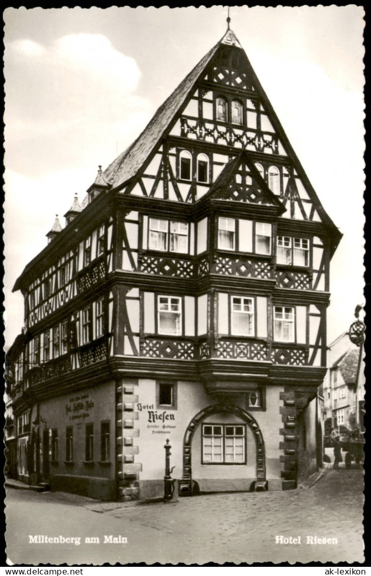 Ansichtskarte Miltenberg (Main) Hotel Riesen, Fachwerkhaus 1957 - Miltenberg A. Main