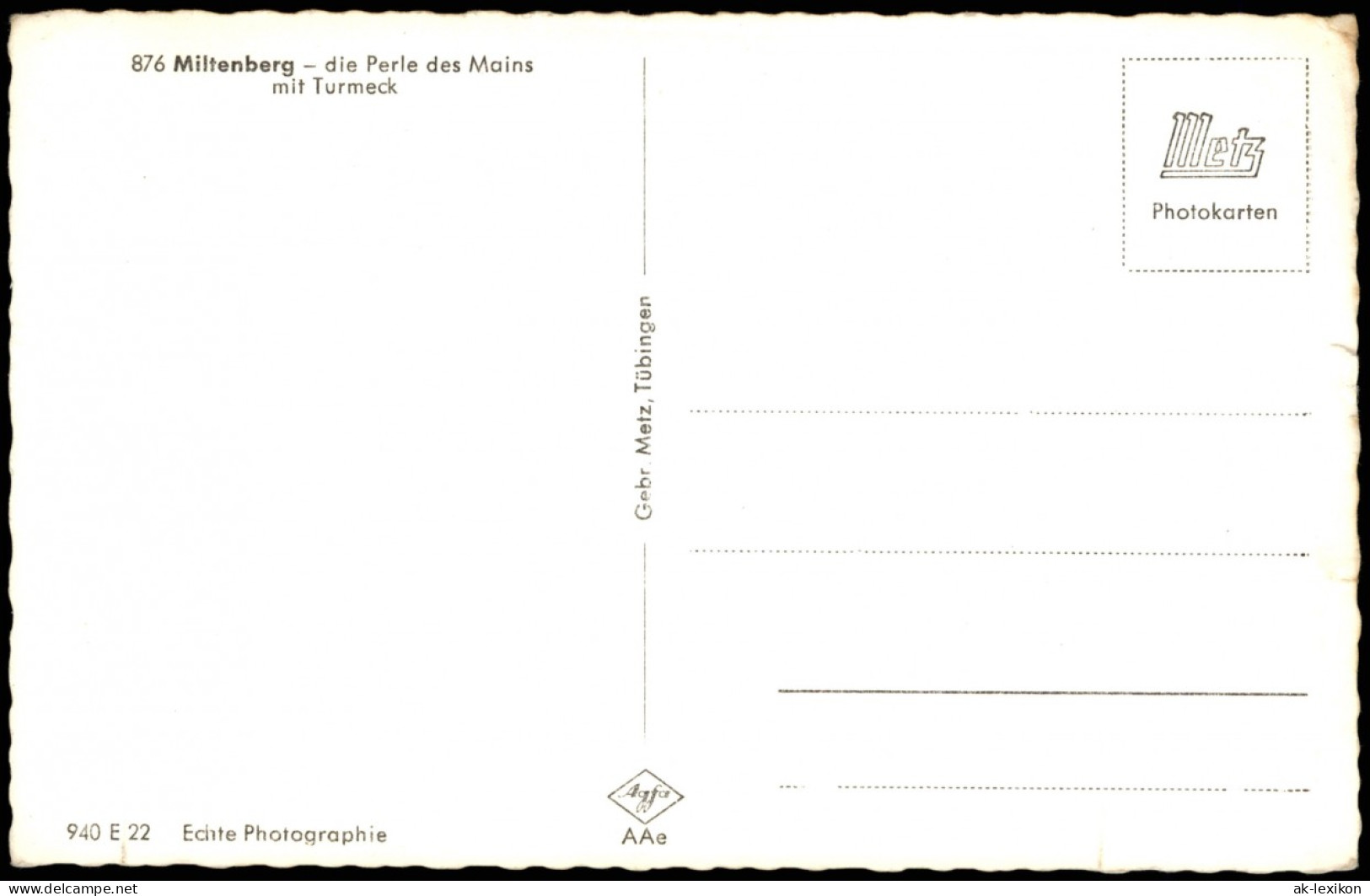 Ansichtskarte Miltenberg (Main) Panorama-Ansicht Mit Turmeck 1960 - Miltenberg A. Main
