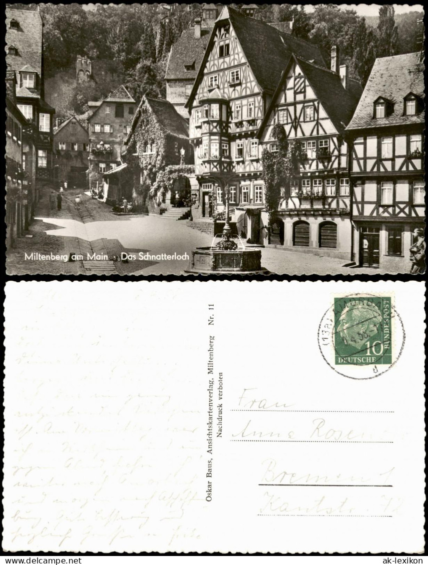 Ansichtskarte Miltenberg (Main) Schnatterloch, Ortsansicht 1958 - Miltenberg A. Main