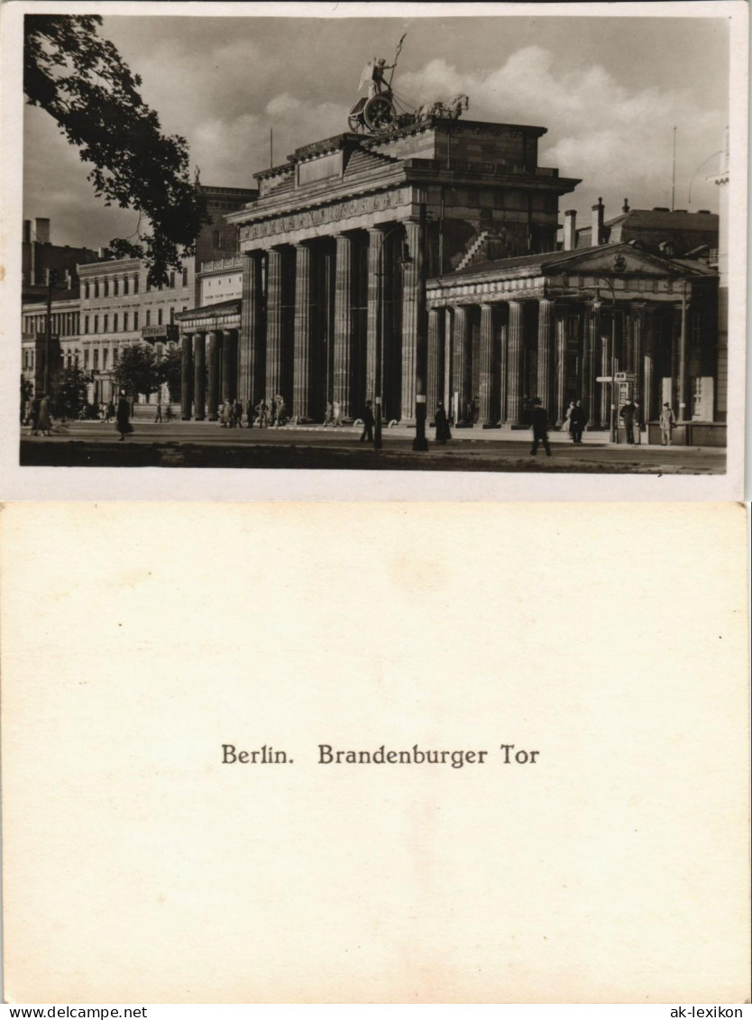 Sammelkarte Mitte-Berlin Brandenburger Tor Foto-Ansicht 1940 - Brandenburger Tor