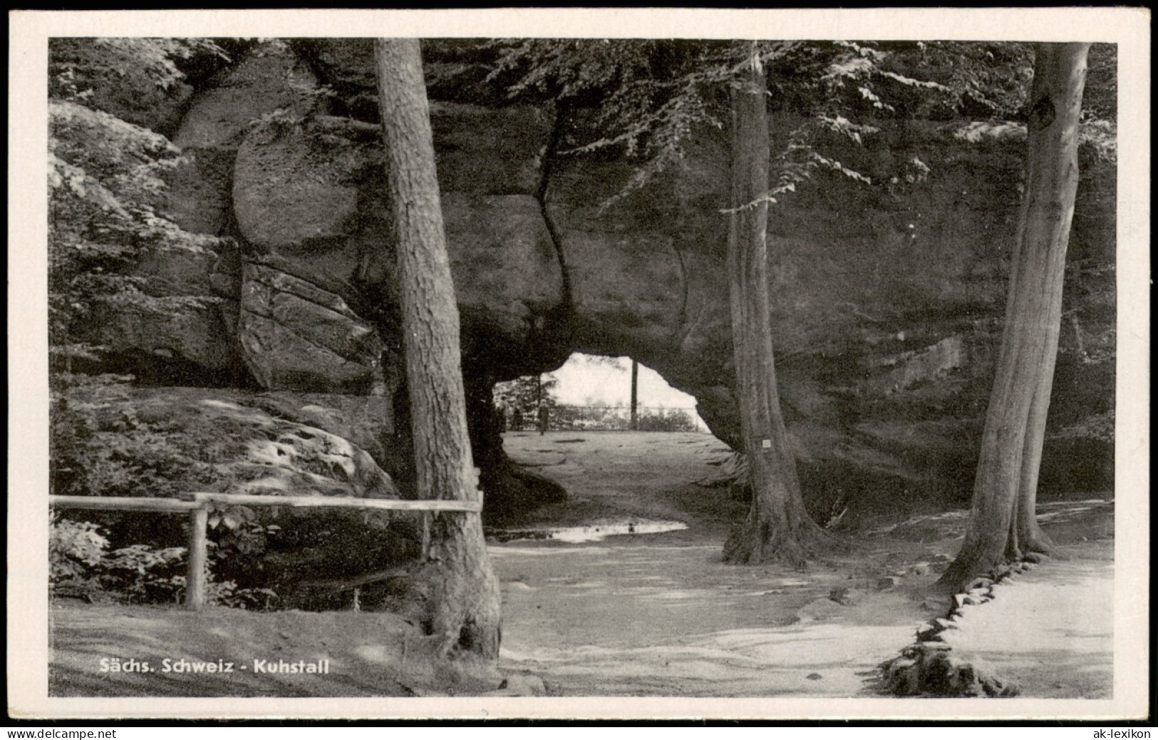 Ansichtskarte Kirnitzschtal-Sebnitz Kuhstall Sächsische Schweiz 1956 - Kirnitzschtal