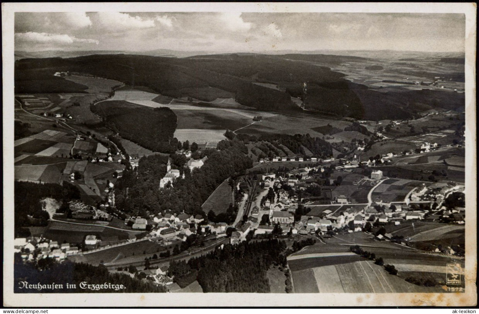 Ansichtskarte Neuhausen (Erzgebirge) Luftbild Ort Vom Flugzeug Aus 1938 - Neuhausen (Erzgeb.)