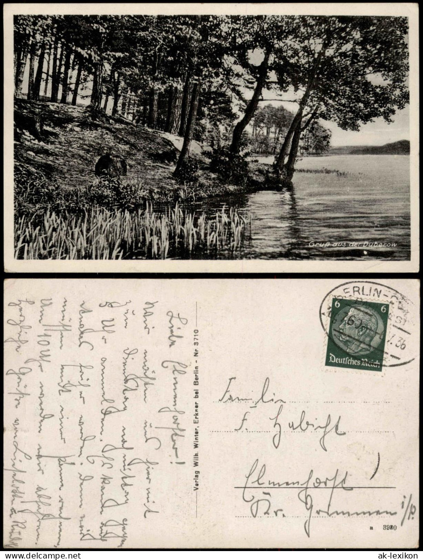 Ansichtskarte Beeskow Umland-Ansicht (Duberow) 1936   Gelaufen Mit Bahnpost - Beeskow