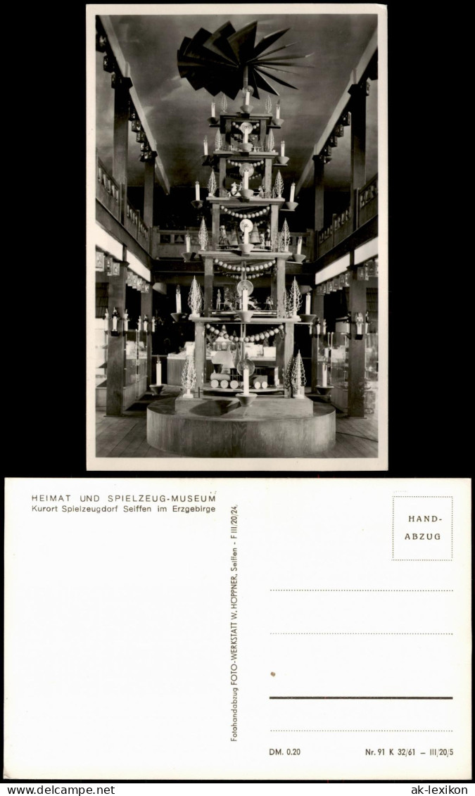 Ansichtskarte Seiffen (Erzgebirge) Spielzeugmuseum - Pyramide 1961 - Seiffen