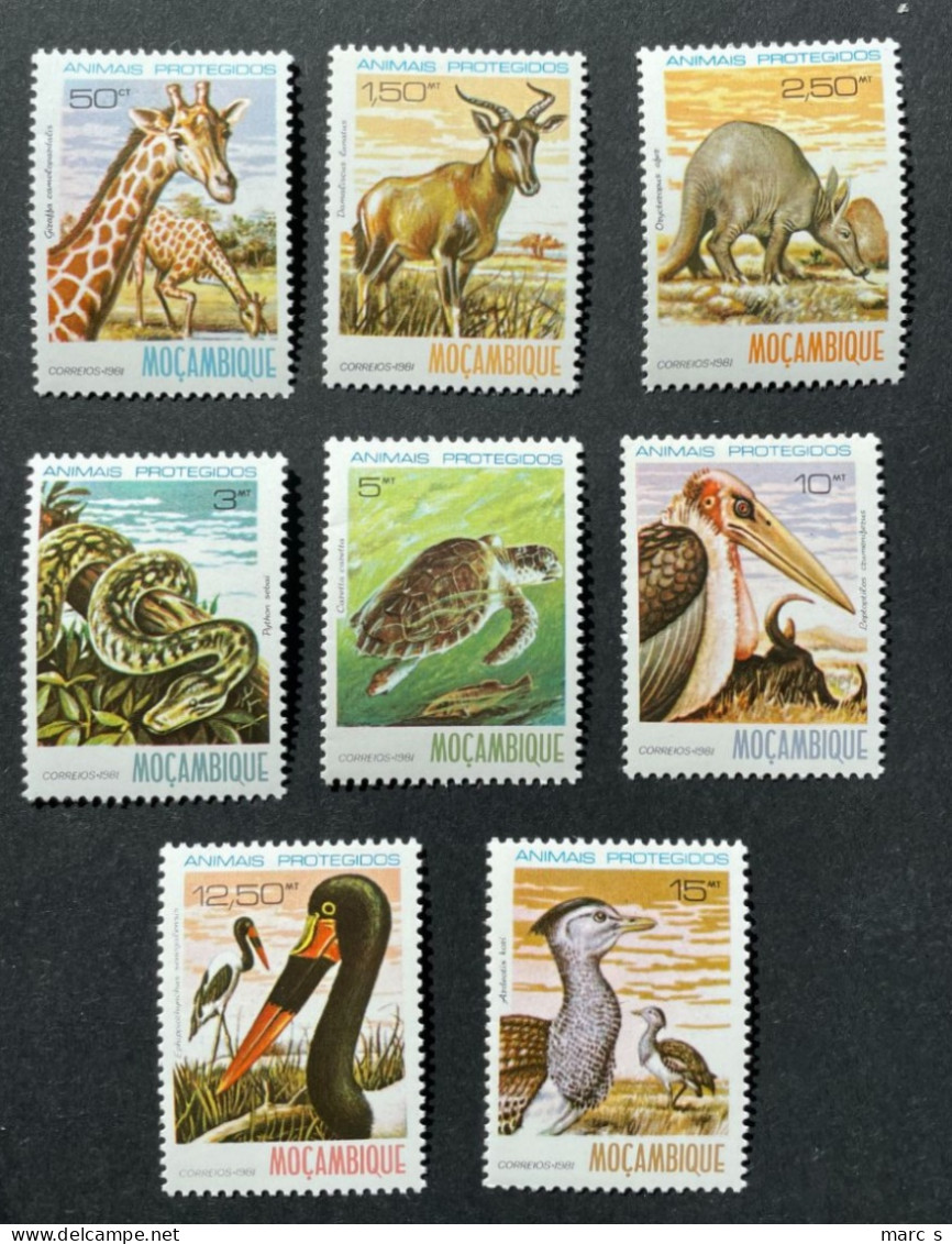 MOZAMBIQUE - 1981 - NEUF**/MNH - Série Complète Mi 796 / 803 - YT 788 /795 - ANIMAUX FAUNE - Mozambique