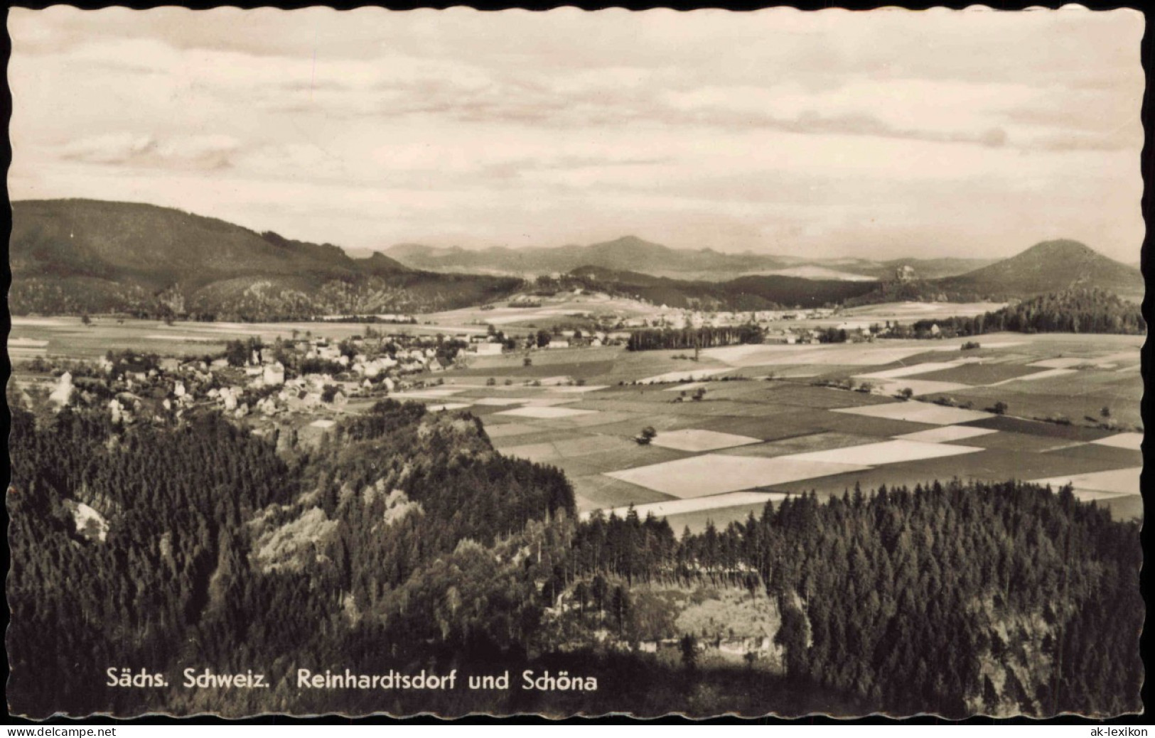 Schöna-Reinhardtsdorf-Schöna Panorama Ansicht Zur DDR-Zeit 1962 - Schoena