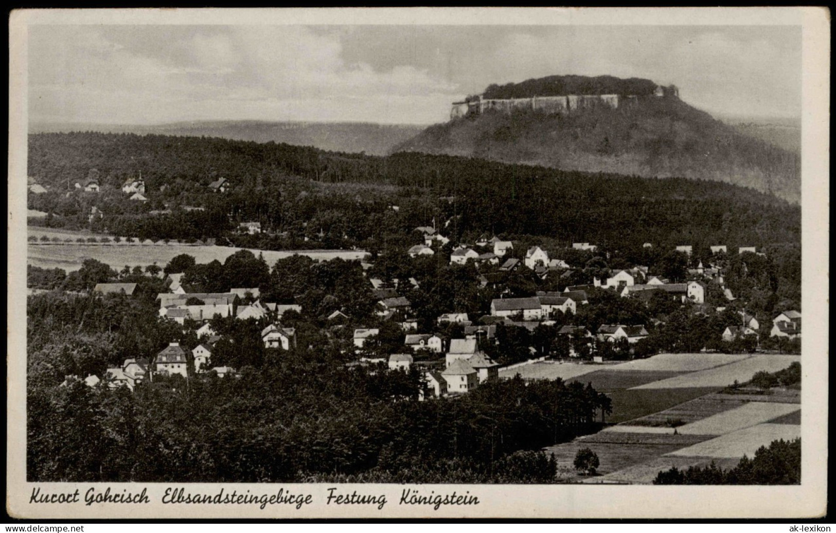 Ansichtskarte Gohrisch (Sächs. Schweiz) Stadt Nach Der Festung 1940 - Gohrisch