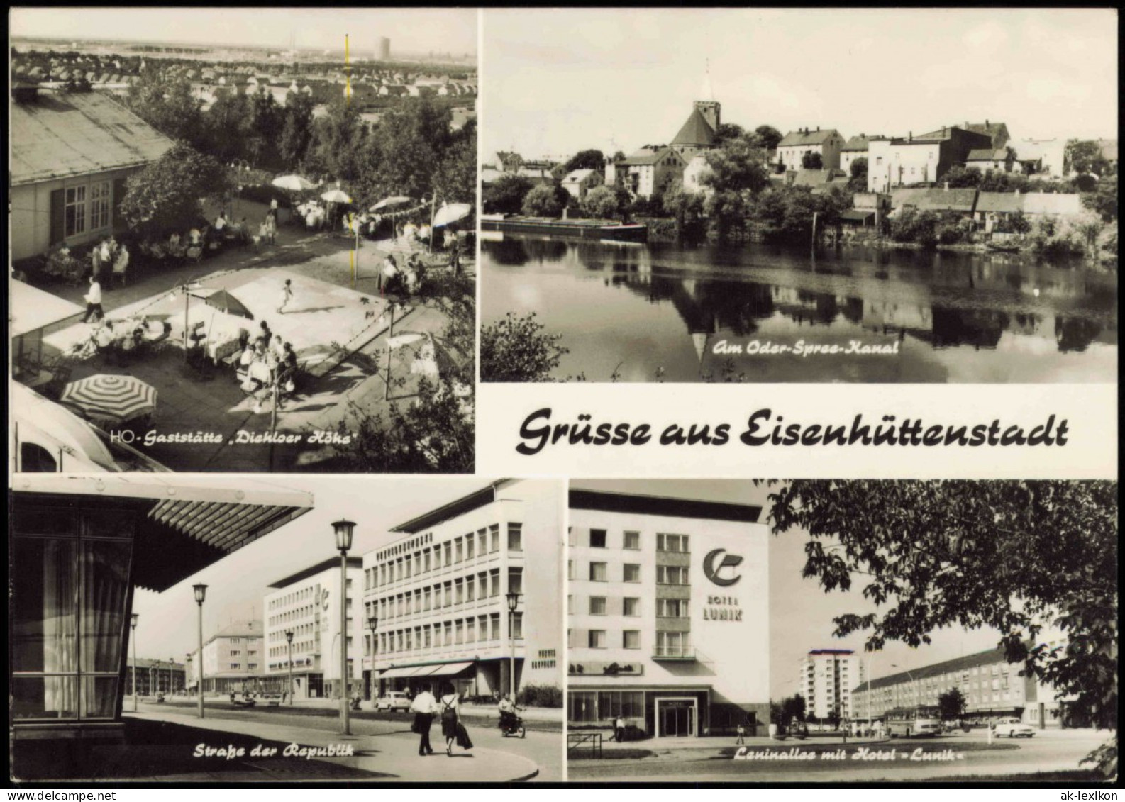 Eisenhüttenstadt Mehrbild-AK Mit HO-Gaststätte, Oder-Spree-Kanal Uvm. 1969 - Eisenhuettenstadt